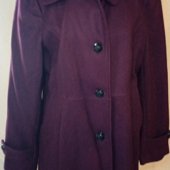 Women's Liz Claiborne Wool Button Jacket - Picture 2 of 8